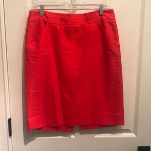 Scarlet pencil skirt with pockets